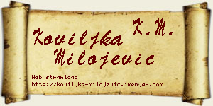 Koviljka Milojević vizit kartica
